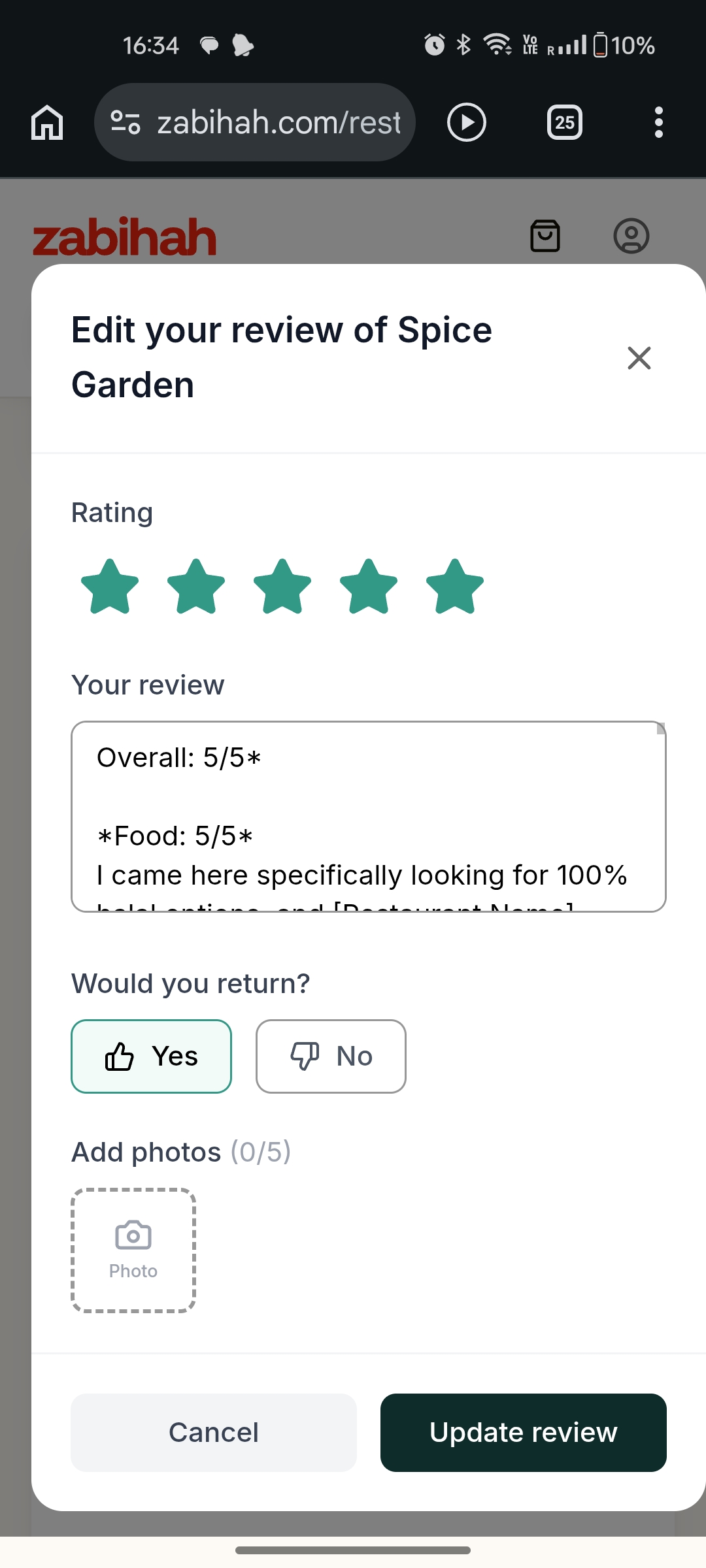 Review photo